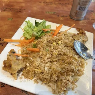 Crab fried rice with no lump crab