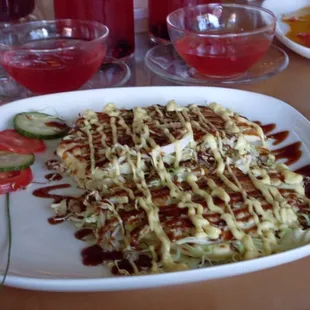 Seafood okonomiyaki!