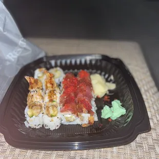 a plate of food on a table