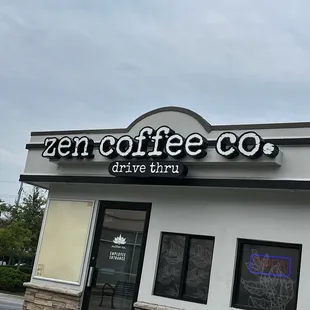 Zen coffee drive thru location outside