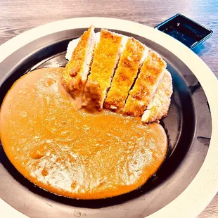 Curry with pork katsu
