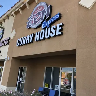 the front of the restaurant