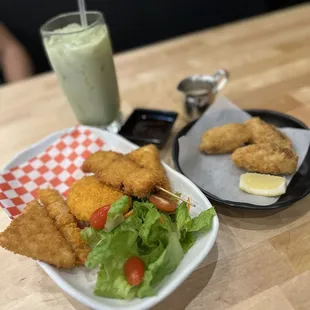chicken wings and fried chicken, food