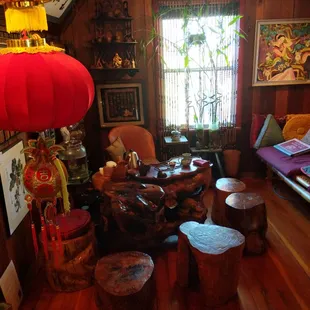 Upstairs gallery area and additional tea ceremony seating.