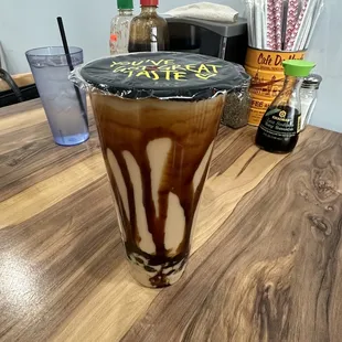Brown sugar boba tea