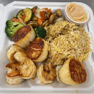 Hibachi shrimp and scallop