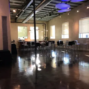 The calm before the storm. Bar area upon entrance from Main St.