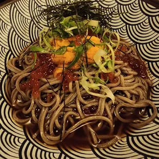 Uni-Ikura Cold Soba noodle