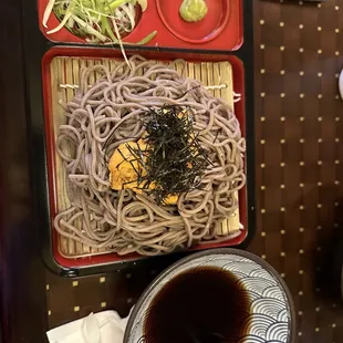 Cold Soba Noodles with uni