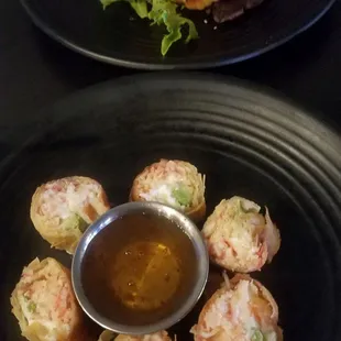 Spring rolls and Alaskan Mix