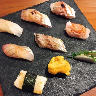 Chef&apos;s choice 7 pc Nigiri with fishes from Japan