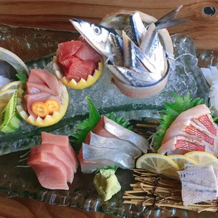 Sashimi with fish from Japan