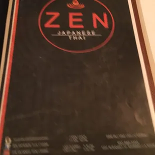 Menu cover