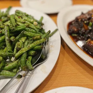 Dry Fried String Beans, SH style Sweet and Sour Spare Ribs @lesminaddio