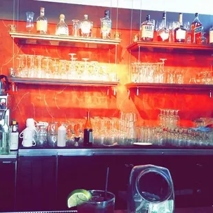 Tiny bar, basics only.