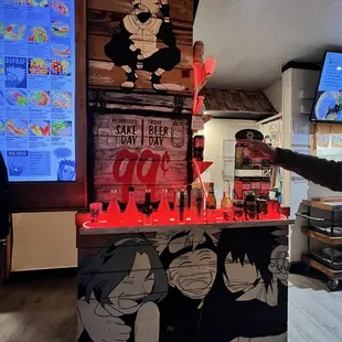 a man standing in front of a counter