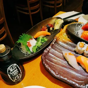sushi and sashimi, food, sashimi, sushi