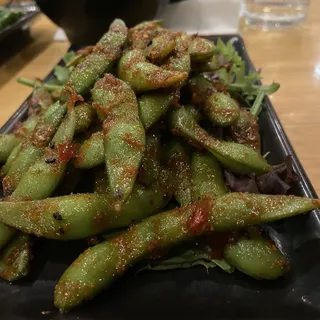 Garlic Edamame (spicy)