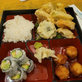 h. Lunch Vegetable Tempura Bento Box