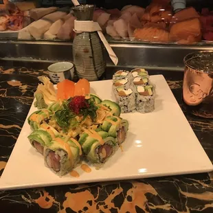 Fu Ji Yama Roll, Philadelphia Roll, Smoked Salmon Nigiri