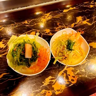Seaweed Salad, Spicy Shrimp and Crab Salad