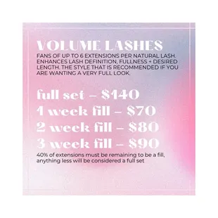 Volume lashes