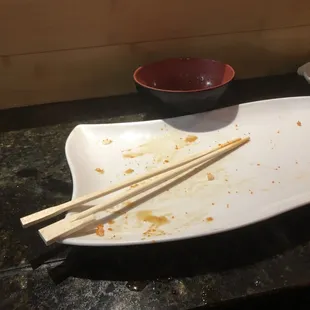 All that remains after the most excellent feast!