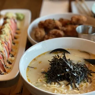 Ramen and rolls are so so; Chicken Kataage is the best.