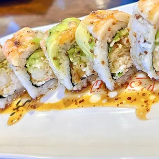 Double Double Roll. Refreshing and flavorful pairing of tender, slightly sweet shrimp and the creamy richness of avocado.