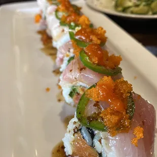 Baja roll. Delicious. No need for dipping in soy/wasabi with this one.