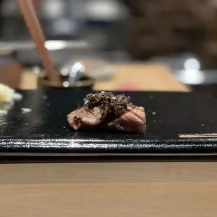 a close up of a plate of food