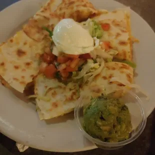 Shrimp and crab meat quesadilla