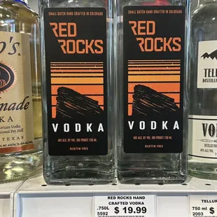 They're now carrying the the new Red Rocks Vodka. So Good!