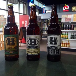 three bottles of beer