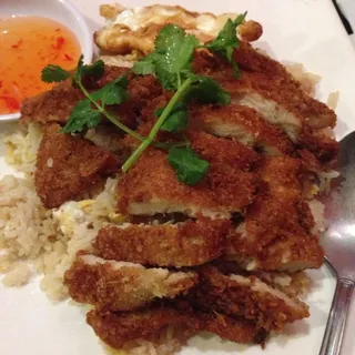 BBQ Chicken Over Fried Rice