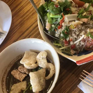 Meatballs and Slice Meat Boat Noodle