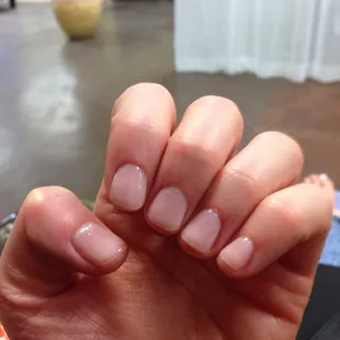 Clean freshly shellac&apos;d nails!