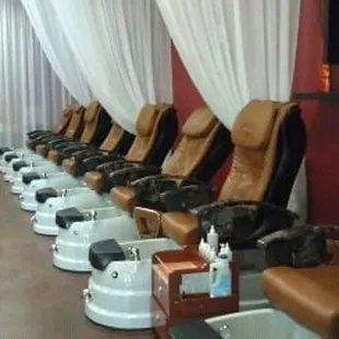 Foot jets and massage chairs.