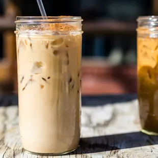 Iced dirty chai tea