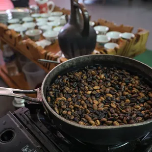 Fresh roasted Coffee beans for fresh brewed coffee by Jebena.