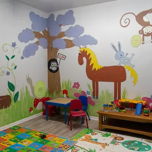 Zenith's kids room and viewing area