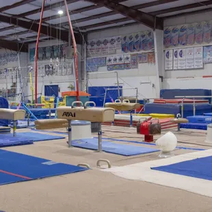 A view of Zenith's Men's Gymnastics area
