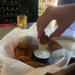 Jalapeño poppers (clearly the phone did not eat first!)