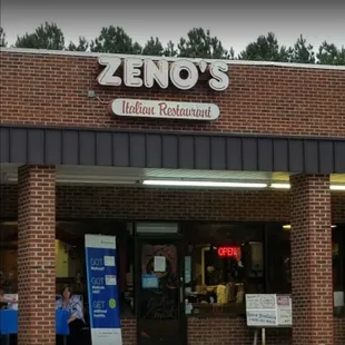 the front of the restaurant
