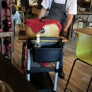 Parmesean cheese wheel