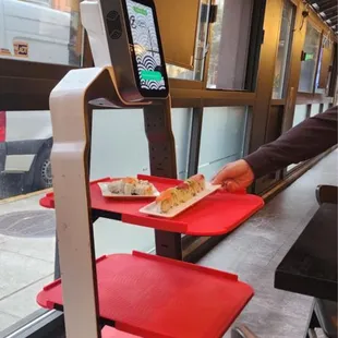 interior, sushi and sashimi