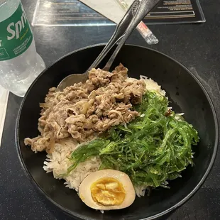 Sliced Beef Over Rice