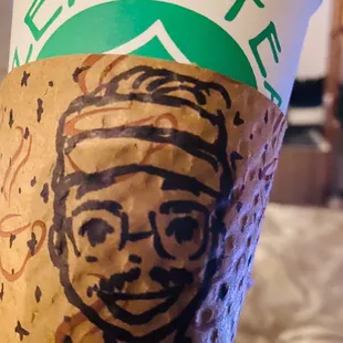 Cool; fun surprise when I noticed the drawing after sipping on the best Golden Milk Tea ever!! Thank you! Hope all is well with you