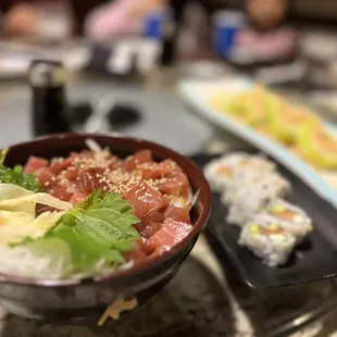 a bowl of food