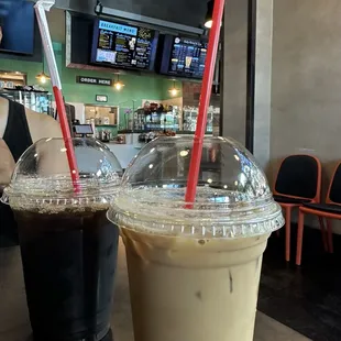 Cold brew and pumpkin spice iced